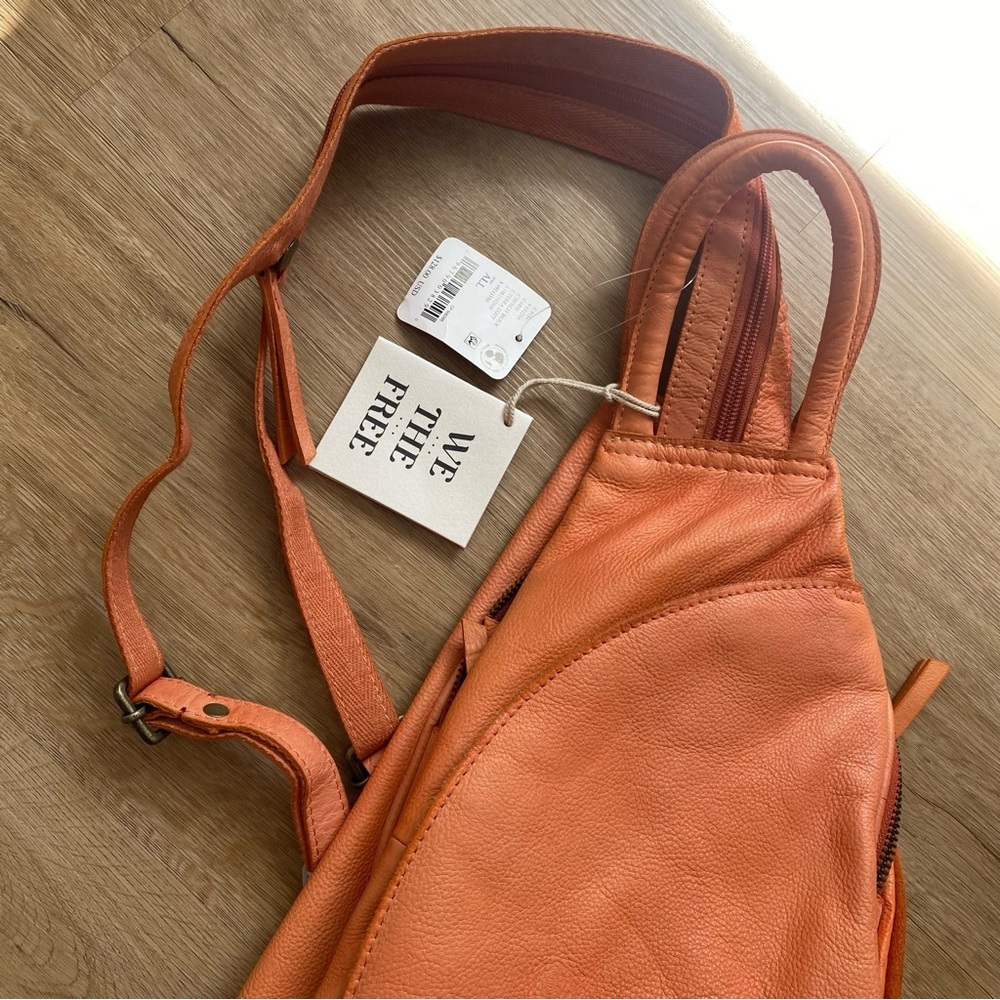 Free People We The Free Soho Convertible Sling in Orange - Picture 3 of 7